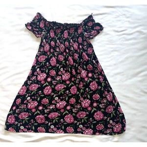 Women’s Ambiance Floral Off Shoulder Dress - Large